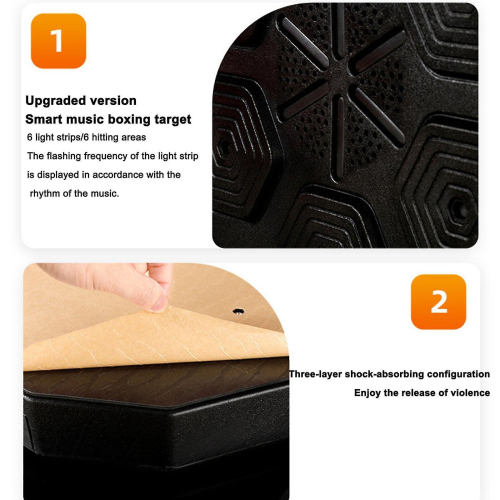Bluetooth Boxing Wall Target - Music Training Machine with Optional Gloves, App-Connected Combat Training System 2