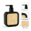 (Black) Elegant Soap Dispenser With Bamboo Decoration For Bathroom Kitchen 2