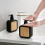 (Black) Elegant Soap Dispenser With Bamboo Decoration For Bathroom Kitchen 5