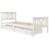 Wooden Bed Frame with Drawers Single Storage Bed Solid Pine Wood 4