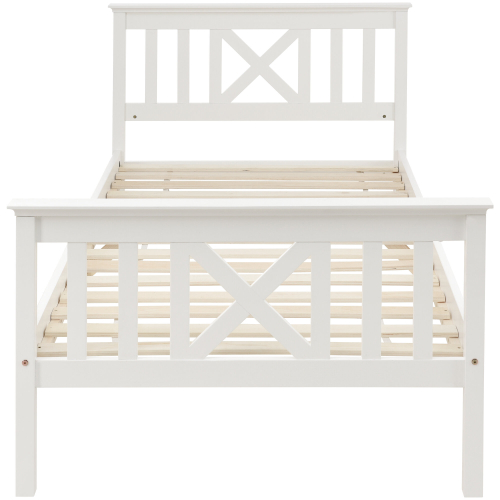 Wooden Bed Frame with Drawers Single Storage Bed Solid Pine Wood 1