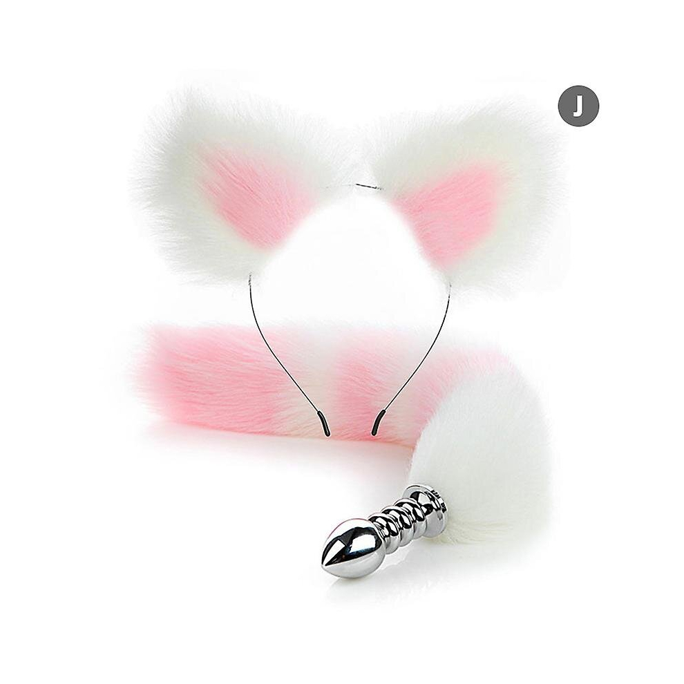 Sexy Fox Metal Butt Plug Tail With Hairpin Kit Tail For Couple Cosplay