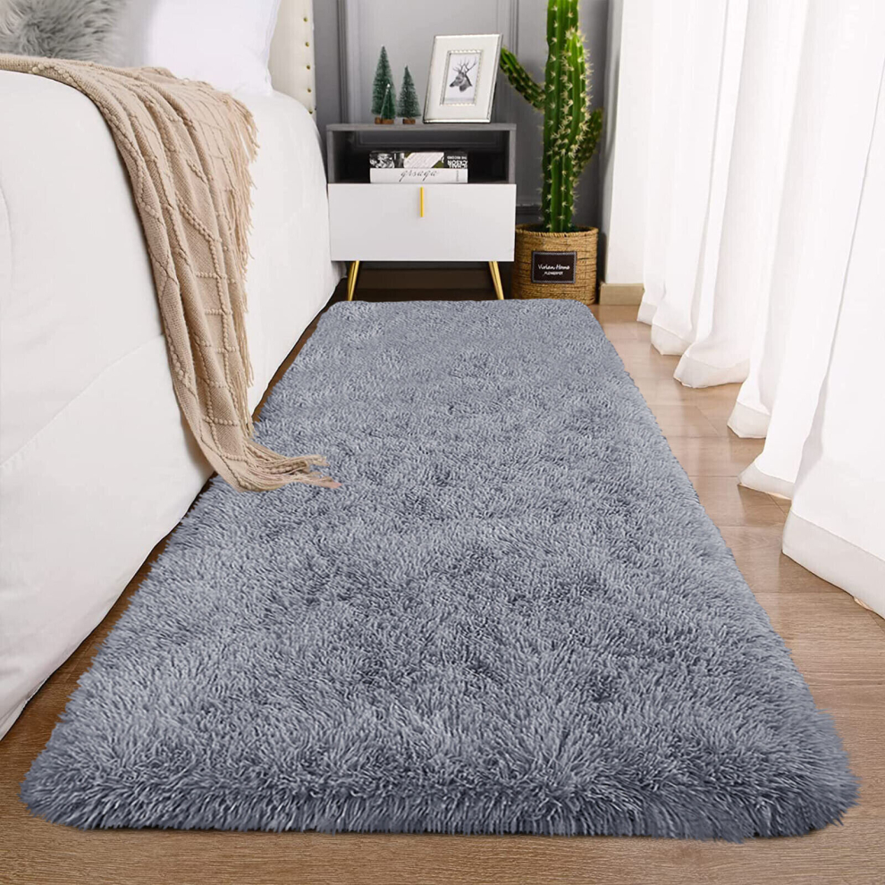 (80cm X 150cm (2ft 6" X 5ft)- Large Runner Rugs Carpet) Large Grey Rugs Non-Slip Area Rug Living Bedroom