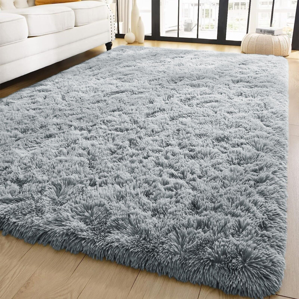 (200cm x 290cm (6ft 7" x 9ft 6")- Extra Large Area Rugs Carpet) Large Grey Rugs Non-Slip Area Rug Living Bedroom