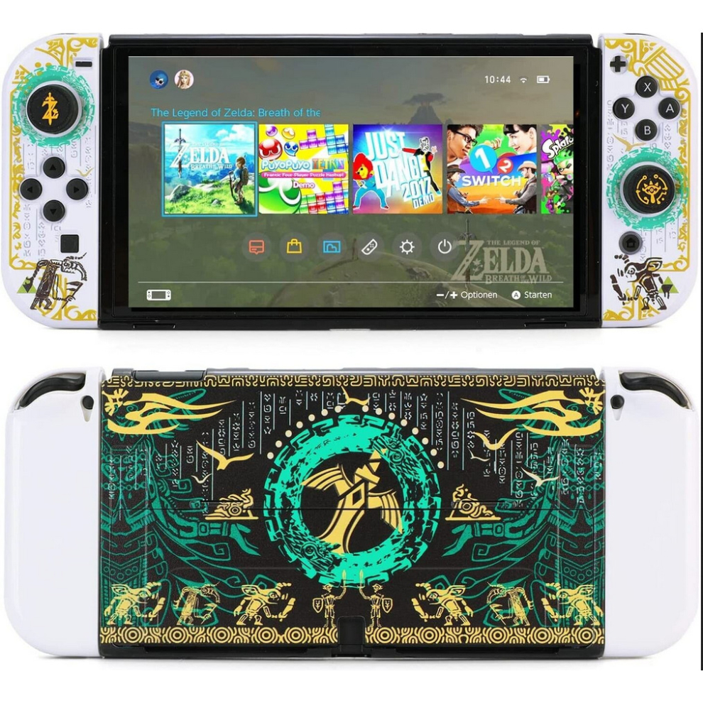 Newjass Zelda Switch Oled Protective Case For Nintendo Switch Hard Shell Shockproof