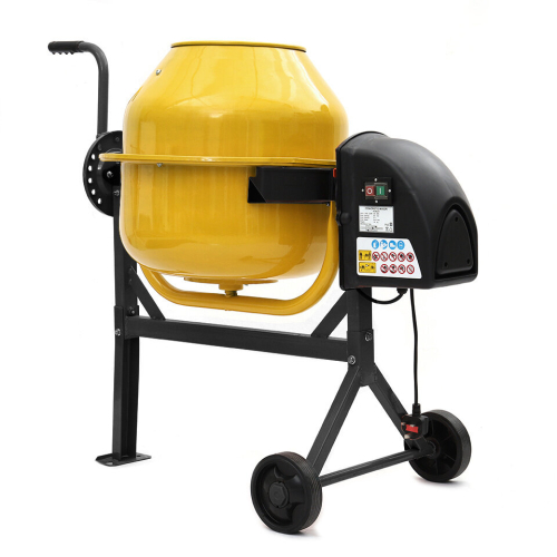Living And Home Electric Portable Cement Concrete Mixer with Wheels 1