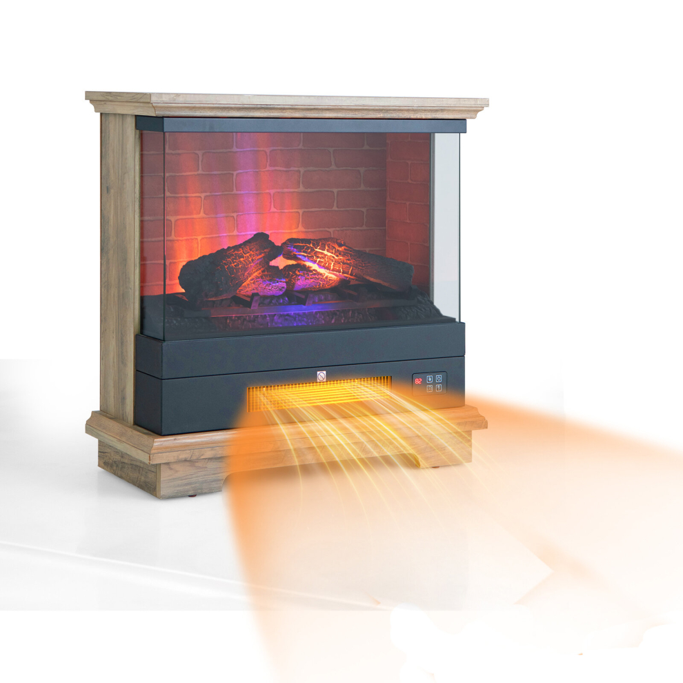 27"/68cm 2000W Electric Fireplace Heater with 3-Level Flame