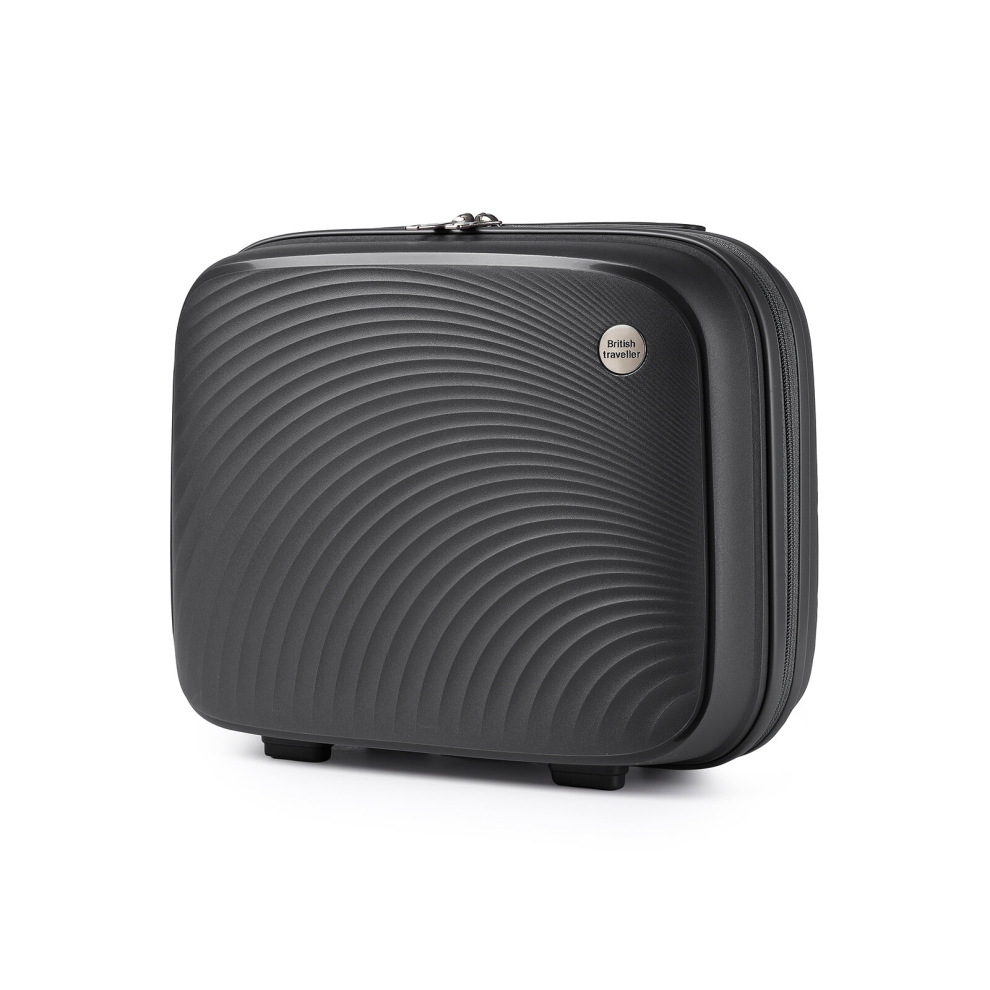 (14 inch) Black Texture Design 14/20/24/28 Inch PP Hard Shell Suitcase