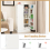 Casart Kitchen Sideboard Free Standing Buffet Cupboards with 2 Doors Shelves 7