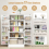 Casart Kitchen Sideboard Free Standing Buffet Cupboards with 2 Doors Shelves 6