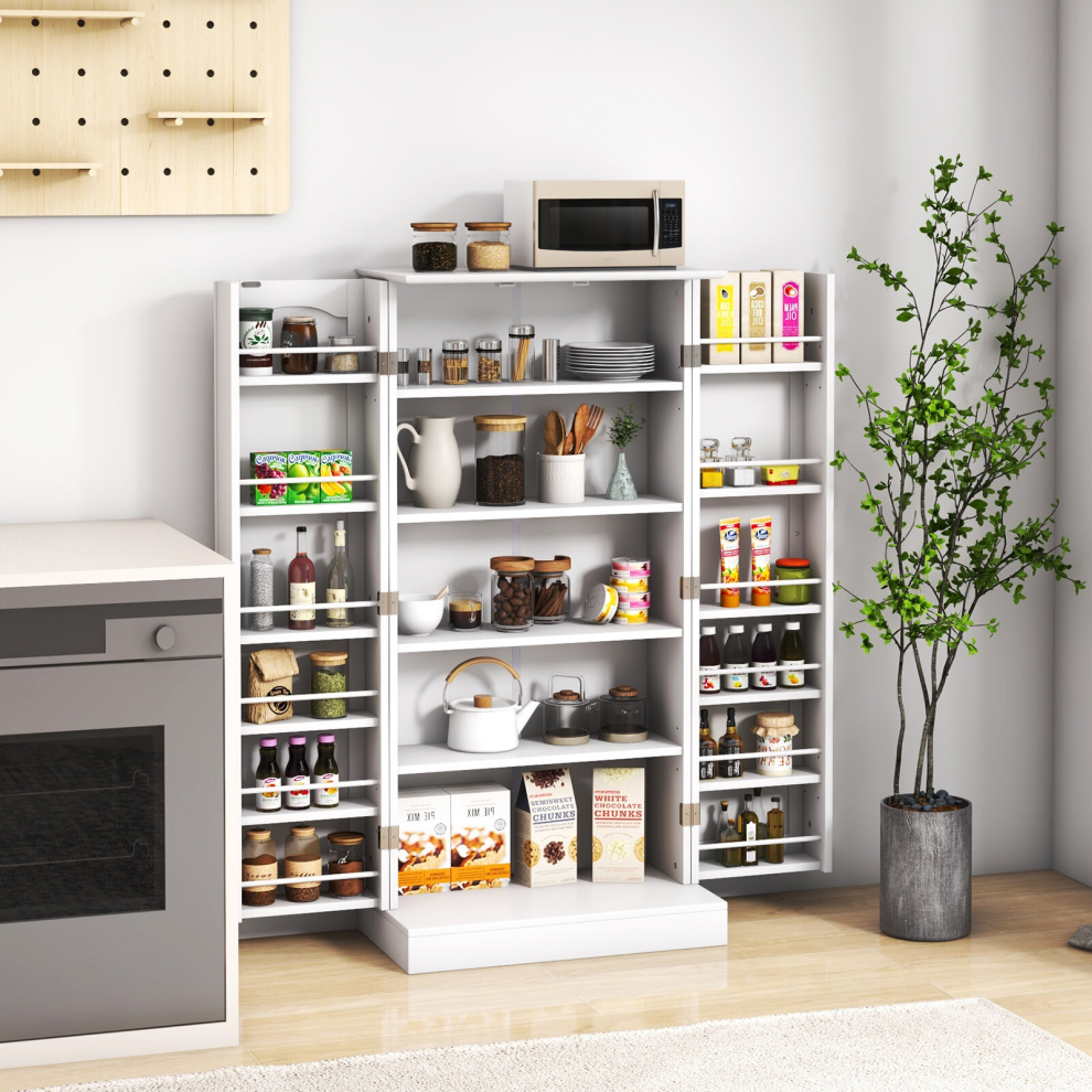 Casart Kitchen Sideboard Free Standing Buffet Cupboards With 2 Doors Shelves