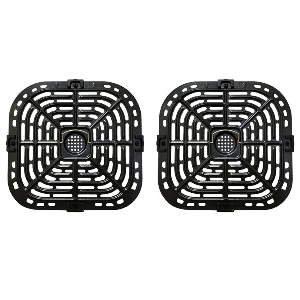 2X Air Fryer Grill Plate for Instants Vortex Plus 6QT Air Fryers, Upgraded Square Grill Pan Tray Replacement Parts