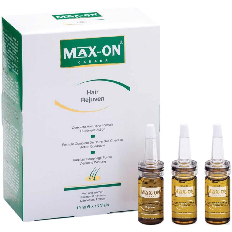 Max-On Hair Rejuven Ampoules - Intensive Hair Repair with Nourishing  10ml 15's