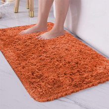 (50X80 CM, Rust) Large Shaggy Fluffy Rugs Anti Slip Soft Carpet for Luxury Floor Area Bedroom Living Dining Room Rug