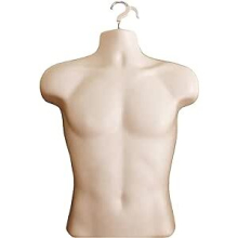 (Tanned, Without Stand) 3/4 Male Hanging Mannequin Body Form Shop Display
