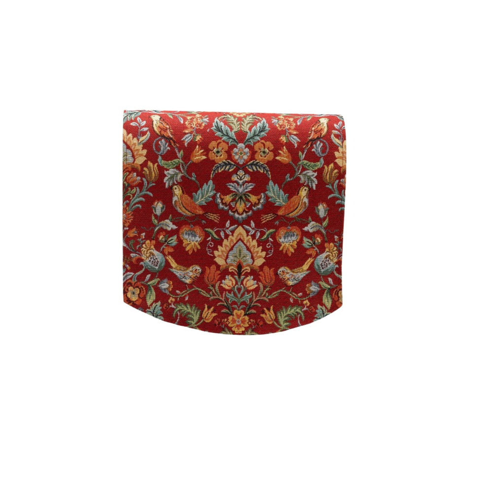 (Red, Single Chair Back) Flowers & Birds Chair Sofa Furniture Antimacassar Cover