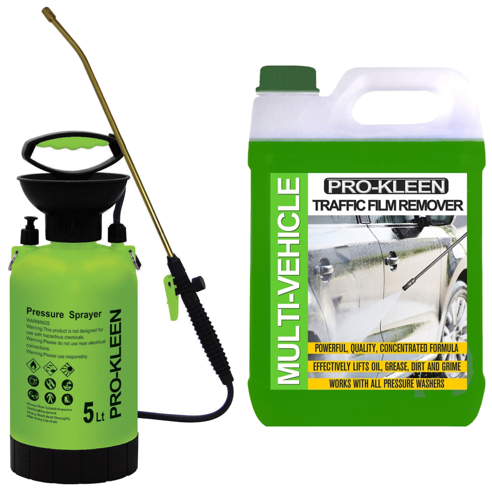Pro-Kleen (5L) Traffic Film Remover & Manual Pump Sprayer