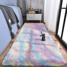 (80X150 CM, Rainbow) Large Shaggy Fluffy Rugs Anti Slip Soft Carpet for Luxury Floor Area Bedroom Living Dining Room Rug