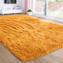 (120X170 CM, Yellow) Large Shaggy Fluffy Rugs Anti Slip Soft Carpet for Luxury Floor Area Bedroom Living Dining Room Rug