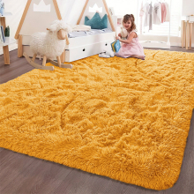 (200X290 CM, Yellow) Large Shaggy Fluffy Rugs Anti Slip Soft Carpet for Luxury Floor Area Bedroom Living Dining Room Rug