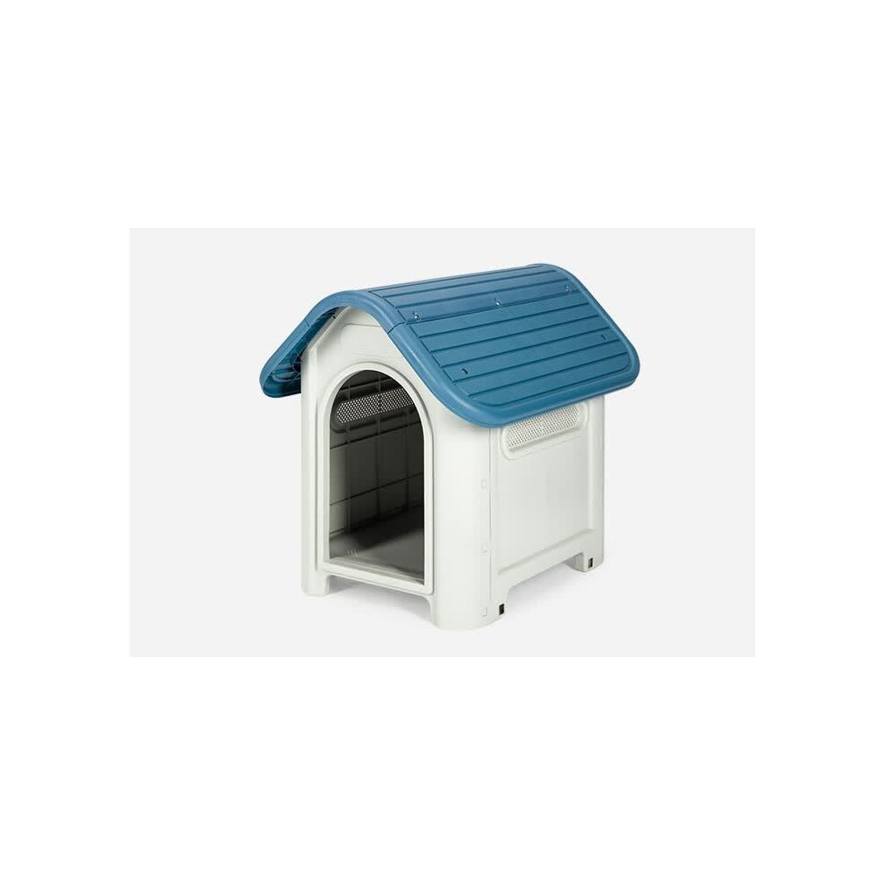 (Dog Kennel without Safety Door) Pets Instinct Durable Plastic Dog House Dog Kennel with Ventilation for Outdoor Indoor Ideal for Small/Medium Dogs, C