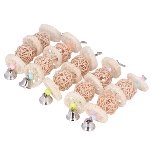 Parrot Loofah Sepak Takraw Chewing Toy Safe Relieve Anxiety Hanging