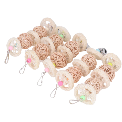 Parrot Loofah Sepak Takraw Chewing Toy Safe Relieve Anxiety Hanging