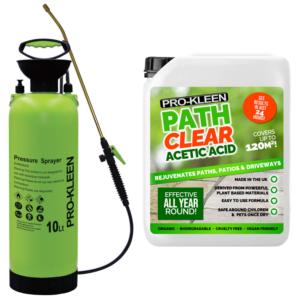 Pro-Kleen (10L) 5L Path Clear 30% Acetic Acid & Pump Sprayer