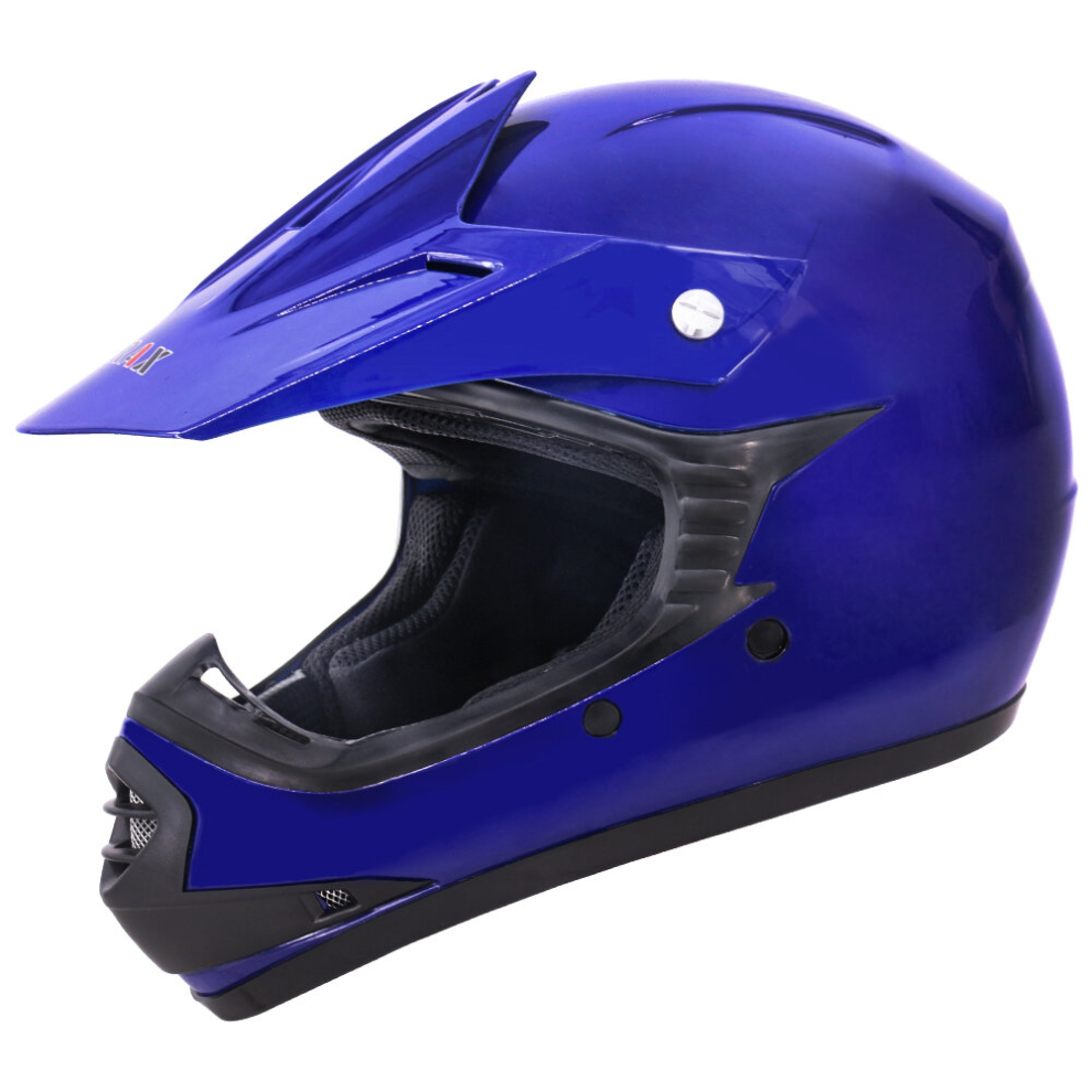 (Blue, L) Zorax X15 Helmet Junior Child Kids Motorbike Motocross MX Helmet Outdoor