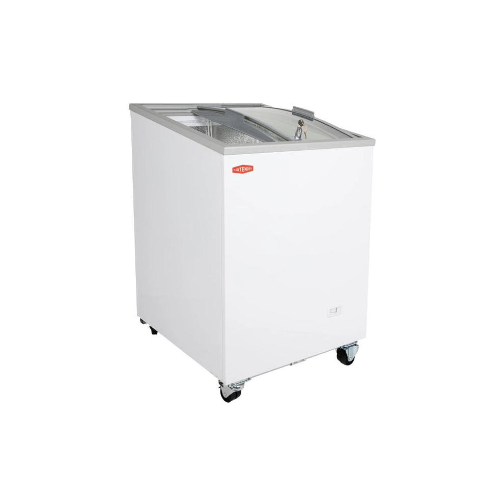 Contender 137 Litre Ice Cream Freezer with Curved Sliding Glass Lid