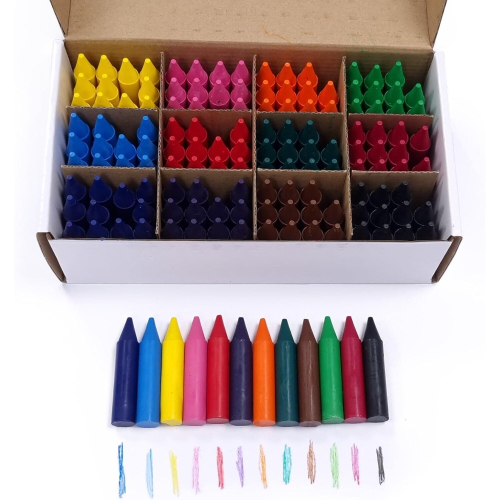 Major Brushes Assorted Wax Crayons Class Pack Of 144 1