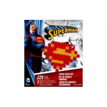 Perler Bead Superman Emblem Craft Kit (R) - 225 Beads, Pegboard, Pattern & Ironing Paper, Ages 6+