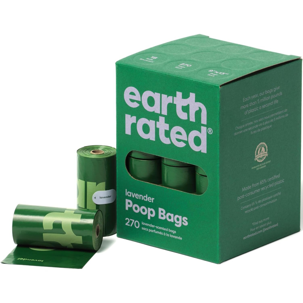 EARTH RATED Earth Rated New Look Leak Proof and Extra Thick Waste Bag Refill Rolls For Dogs 270 Count