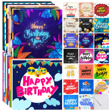 (Mix A) 20pk Birthday Cards Female Male Mix with Envelopes