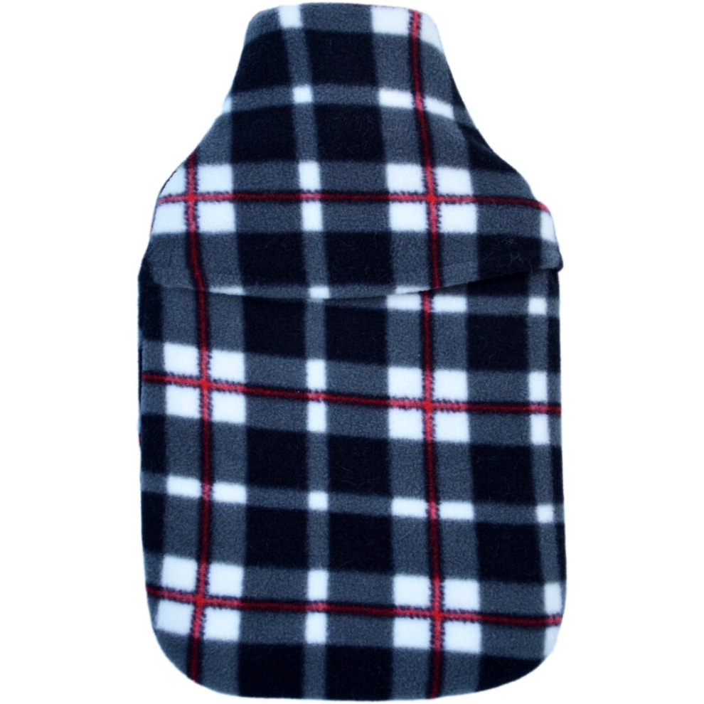Vagabond Cuddlesoft Fleece Hot Water Bottle: 2L Mono Check