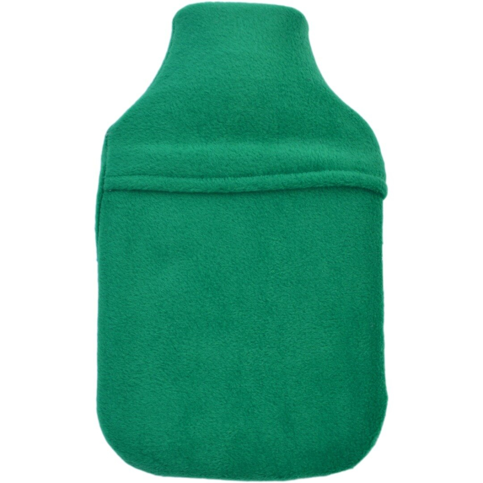 Vagabond Plain Fleece Hot Water Bottle: 2L Emerald