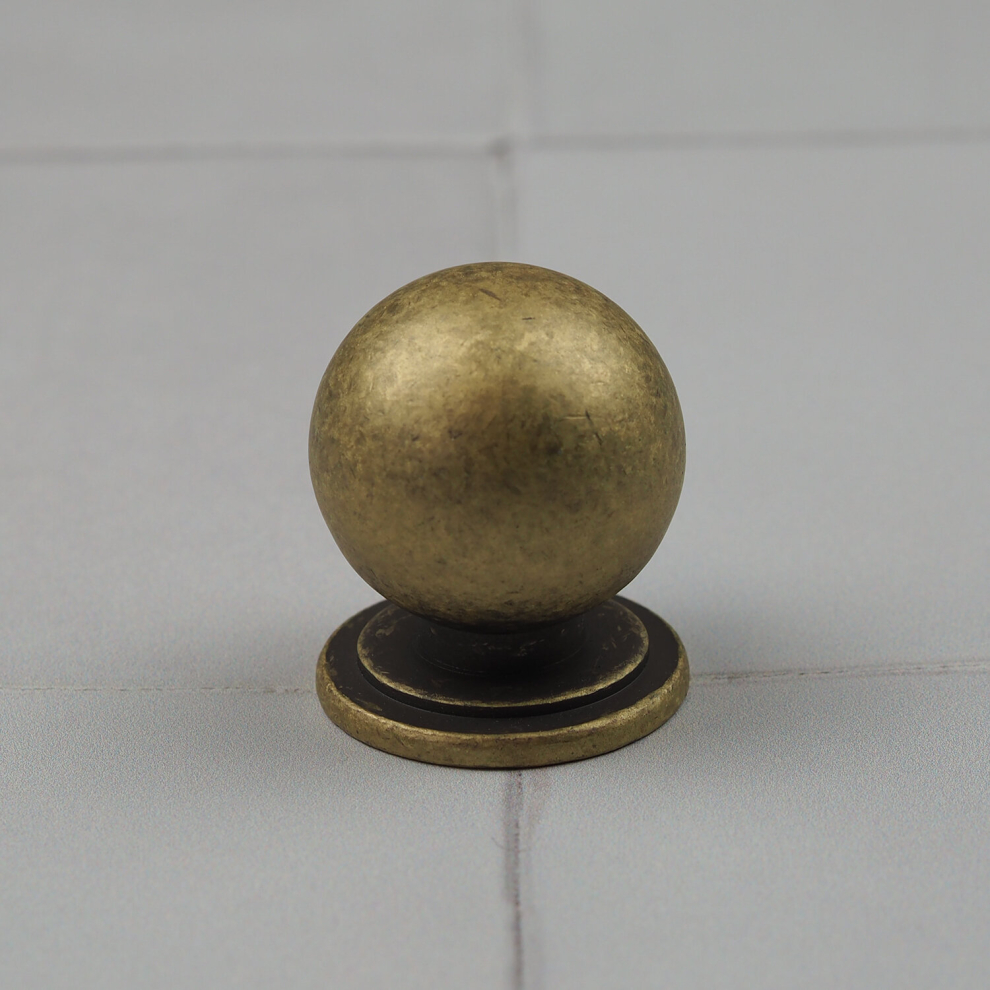(30Mm Knob ) Antique Brass 76Mm Cup Handle & Matching Knob 5060796708097