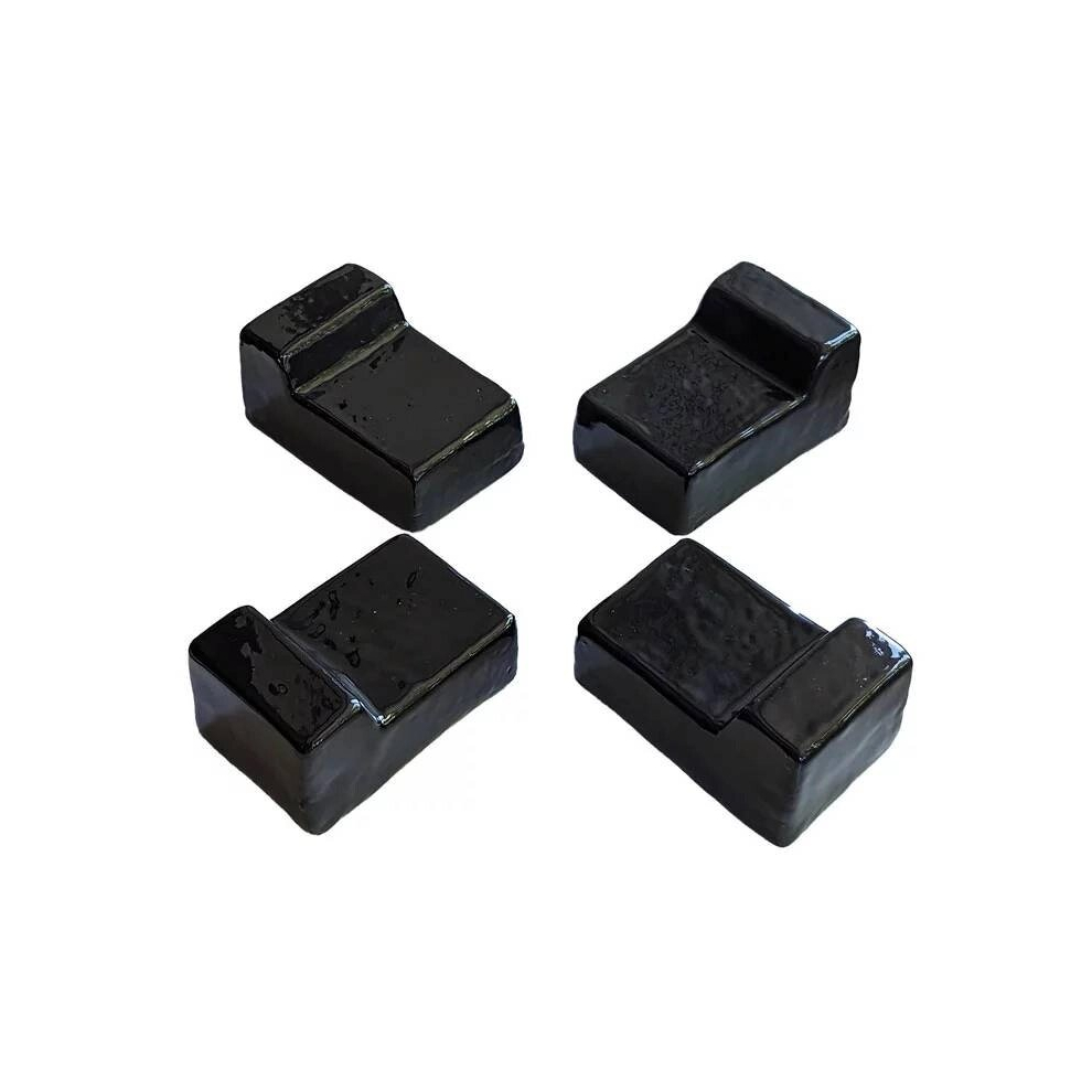 (Black) Set of Ceramic Feets/Legs For Barbecue, 4 pcs