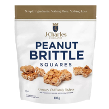 J.Charles Classic Peanut Brittle Squares 800g - UK Produced, Vegetarian & Non-GMO