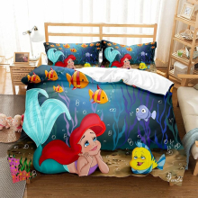 (MRY2, King(220x240cm)) Cartoon Print Mermaid,UK Size Sheets Single & Double KING,Super King Duvet Cover