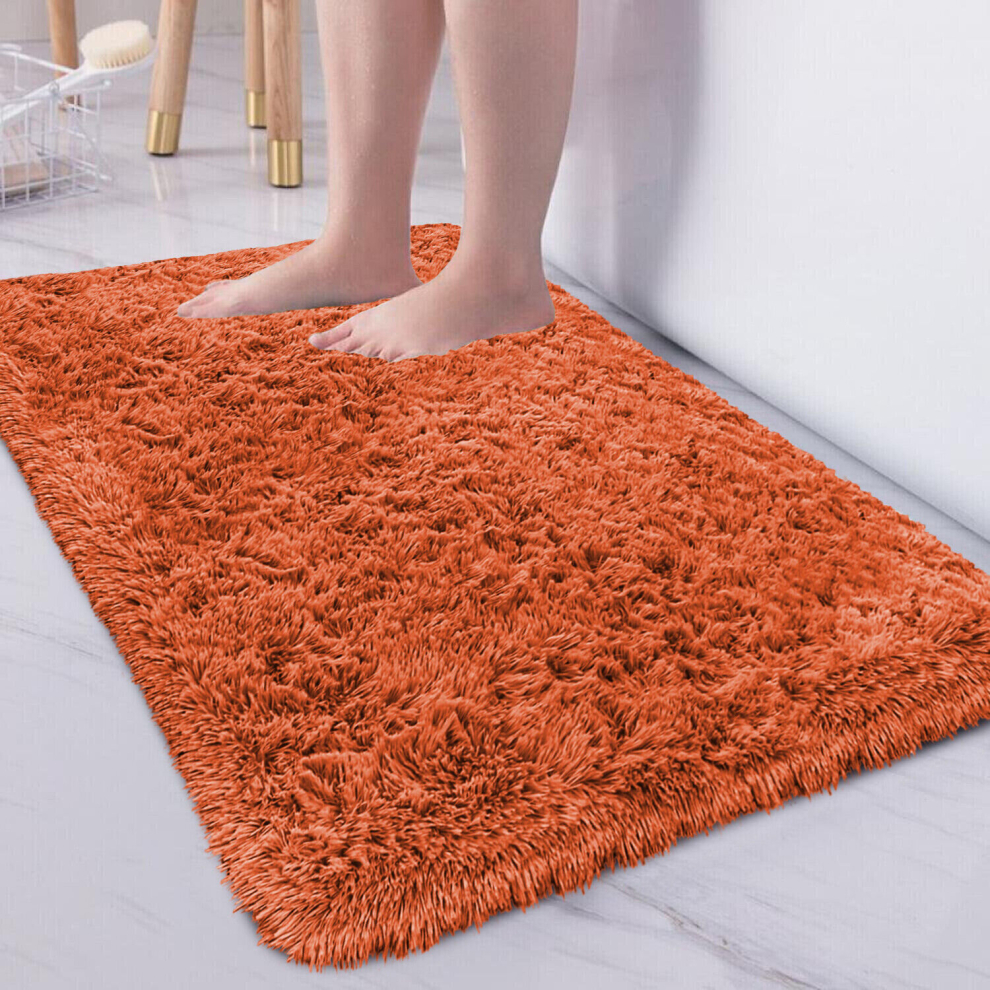 (Rust , 50X80 CM) Non Slip Rugs Shaggy Carpet Living Room Area Rug