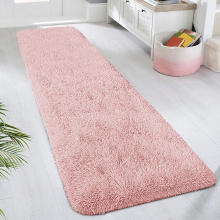 (Pink, 60X220 CM RUNNER RUG) Shaggy Non Slip Rugs Living Room Area Carpet Mat