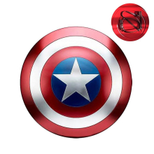47cm Metal Captain America Shield With Braces, Adult America Captain Cosplay Props, Halloween Party Home Wall Decoration