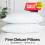 (FIRM DELUXE PILLOWS x2) Luxury Pillows Pair Super Soft Memory Foam Pillows 1