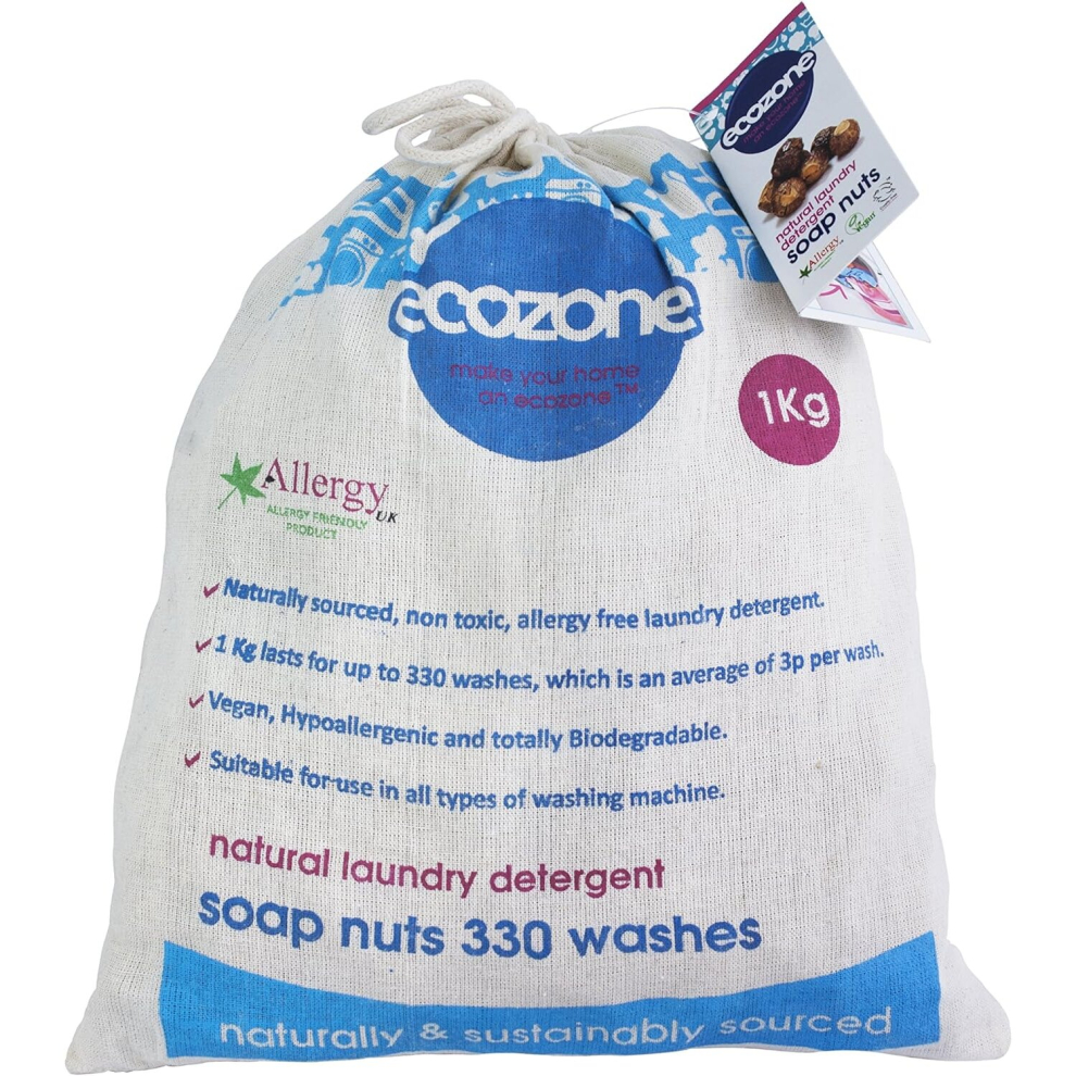 Ecozone Soap Nuts Natural Laundry Detergent 100% Organic Biodegradable