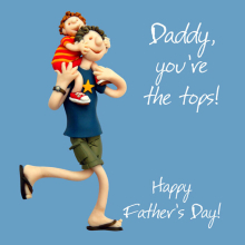 Daddy You're The Tops Father's Day Card One Lump or Two Holy Mackerel Cards