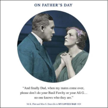Funny Embarrassing Dad Father's Day Greeting Card Drama Queen Cards