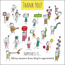 Happiness Is... Thank You You're Appreciated Greeting Card Humour Cards
