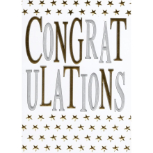 Congratulations Foiled Greeting Card Blank Inside Second Nature Cards