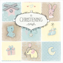 A Christening Wish Happiness Christening Greeting Card Glitter Greetings Cards
